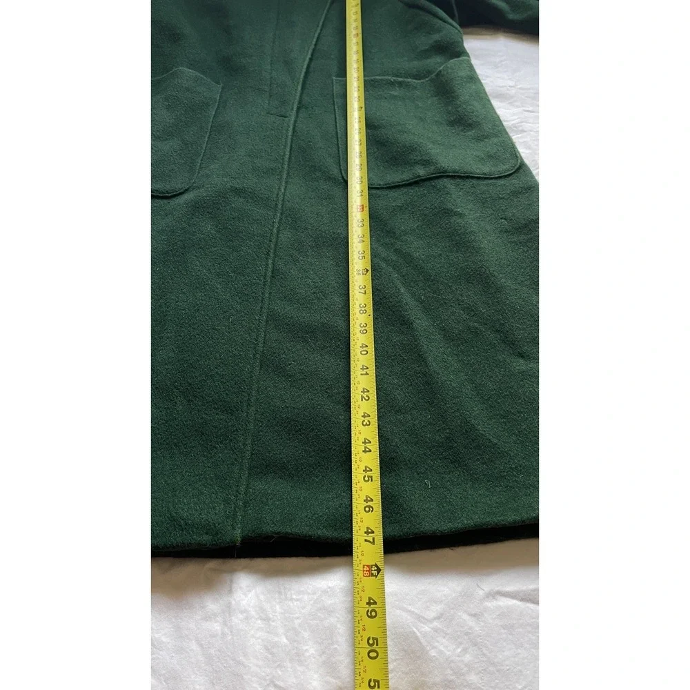 VTG 80s Jean Claude Paris Womens Wool‎ Batwing Oversized Coat Size 42 Dark Green